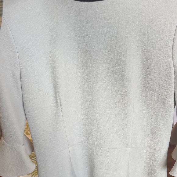 Rebecca Vallance Light Blue Dress with Black Trim and Ruffles - Picture 5 of 9